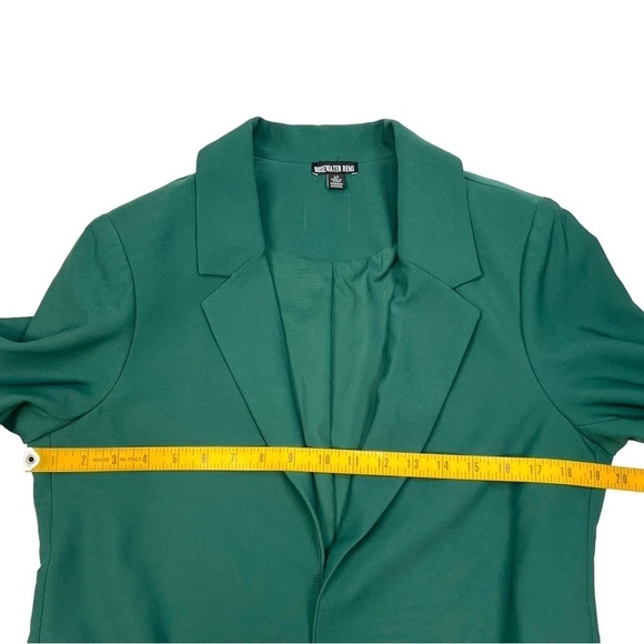 Rosewater Remi Open Front Blazer Roll Tab in Hunter Green Size S - Picture 7 of 10